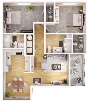 2D w/Patio Renovation 3 floor plan